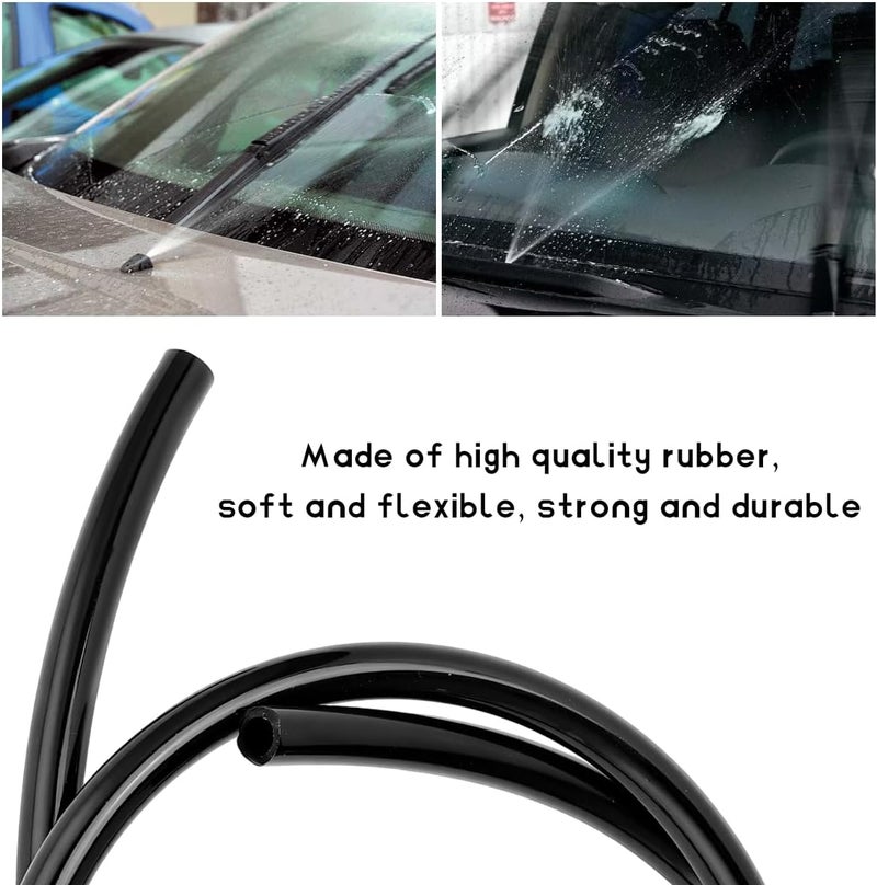 BWBWND 12PCS Windshield Washer Hose Kit, 4 M Rubber Washing Fluid Hose with I/T/Y Type Tube Connector, Universal Car Windshield Washer Tubing Kit for Most Vehicles, Car Accessories - Image 3